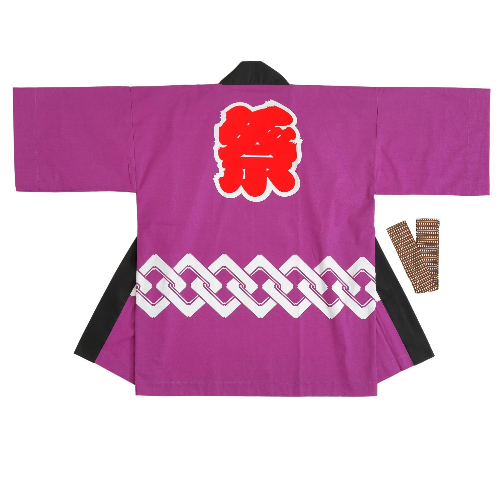 5366 Festival Hanten Happi Coat With Belt Matsuri Purple